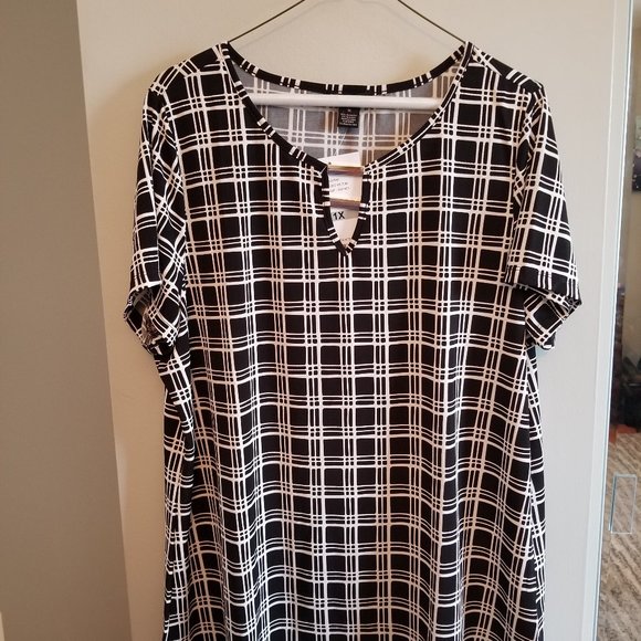 BYdesign Black / White Blouse - 1X - Picture 2 of 7